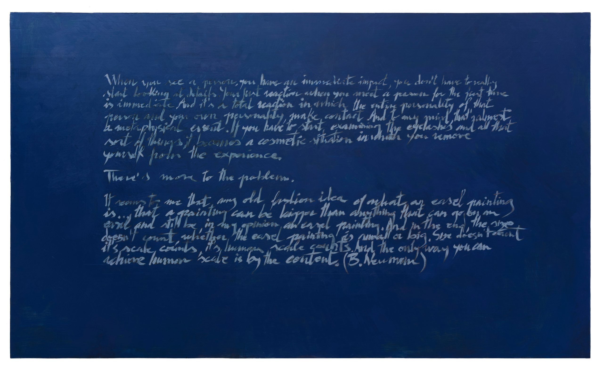 When you see…, 2020, oil on wood panel, 145 × 250 cm