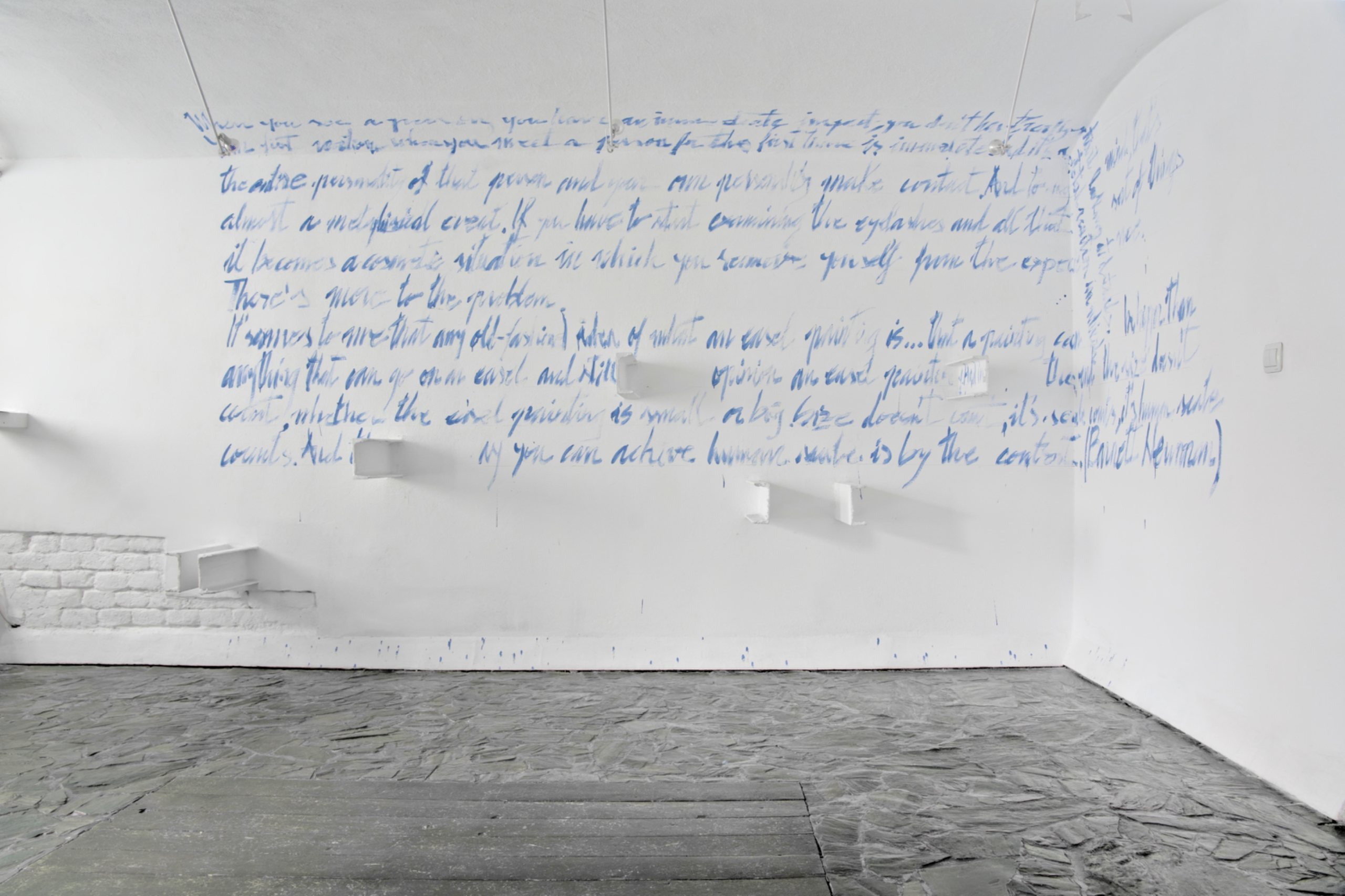 When you See…, 2022, acrylic on wall, 250 × 700 cm