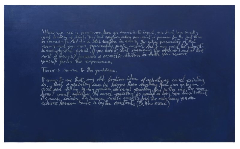 When you see…, 2020, oil on wood panel, 145 × 250 cm