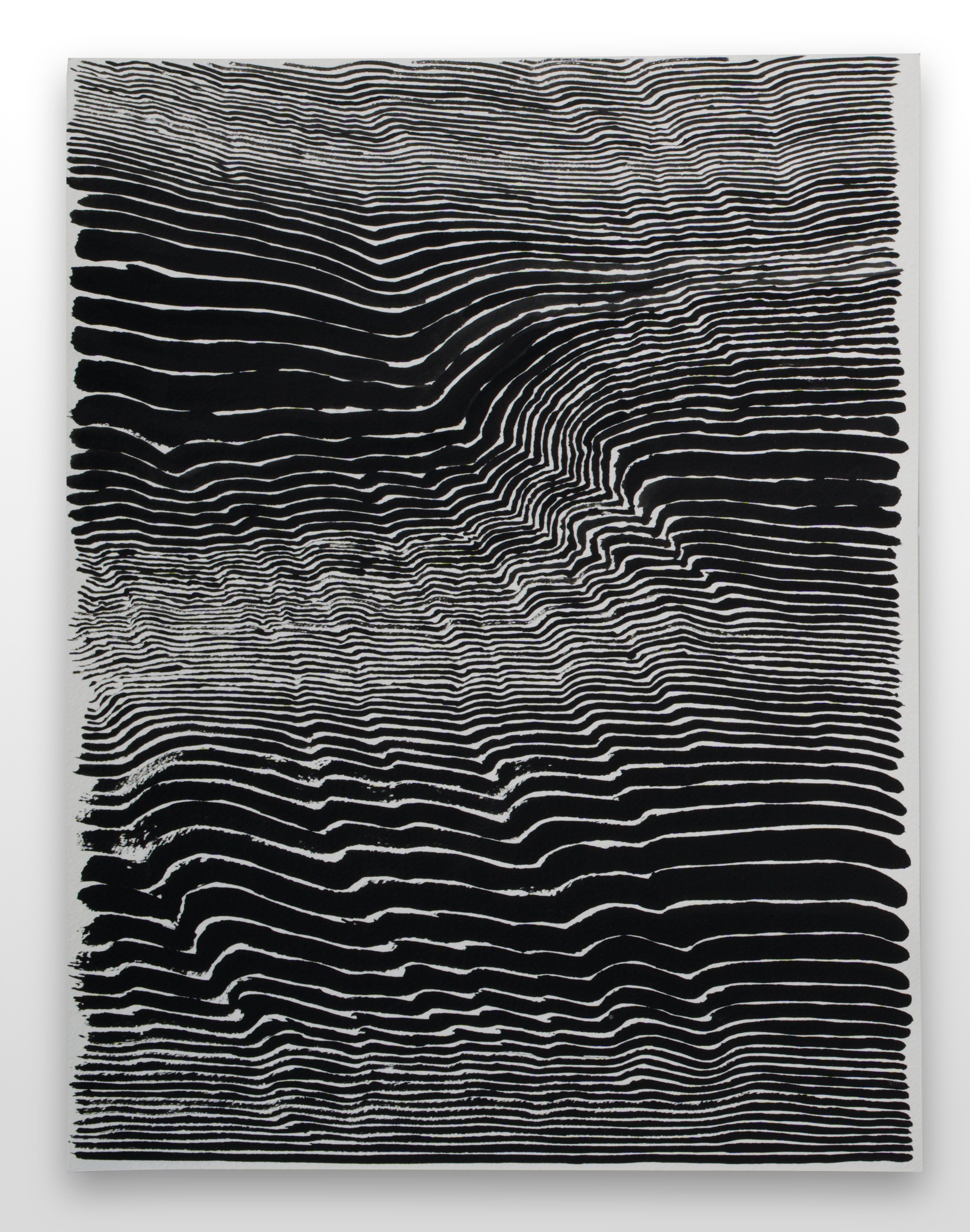 Score No2308, 2023, acrylic on paper, 33 × 25 cm