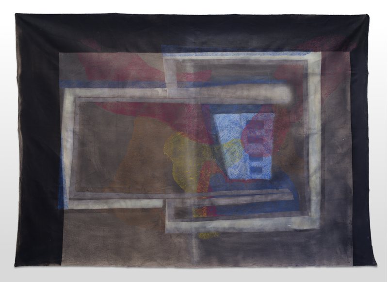 Bigger than—Almost Chair No1, 2023, mixed media on canvas, 220 × 304 cm