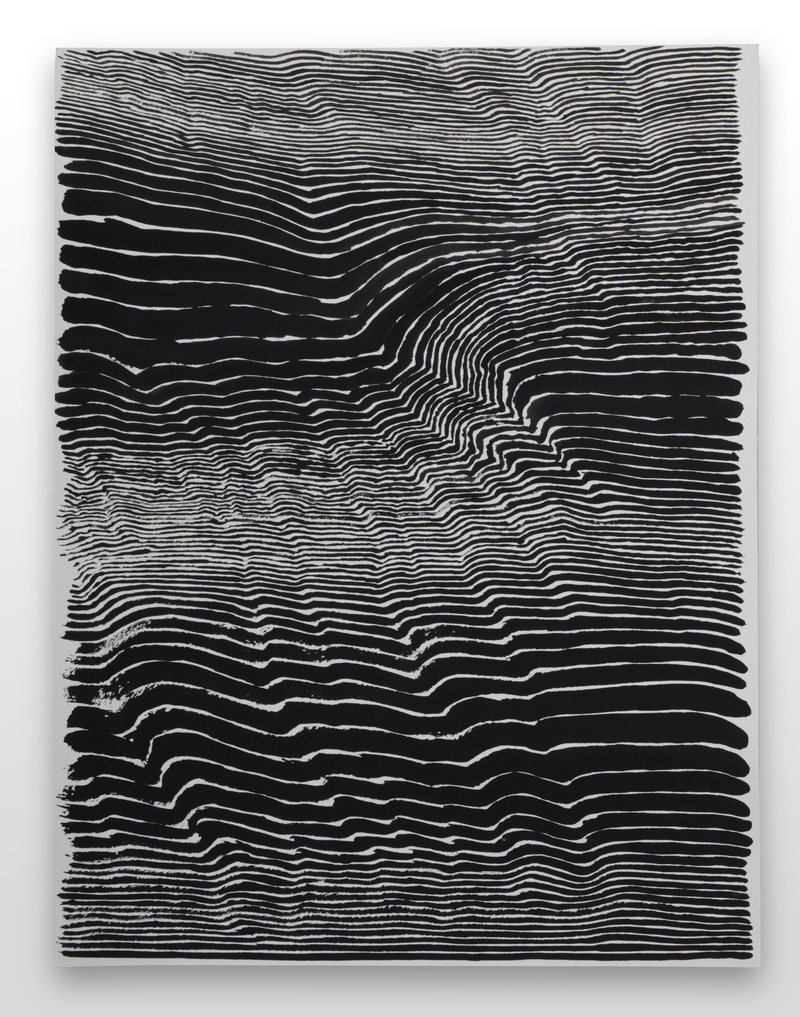 Score No2308, 2023, acrylic on paper, 33 × 25 cm
