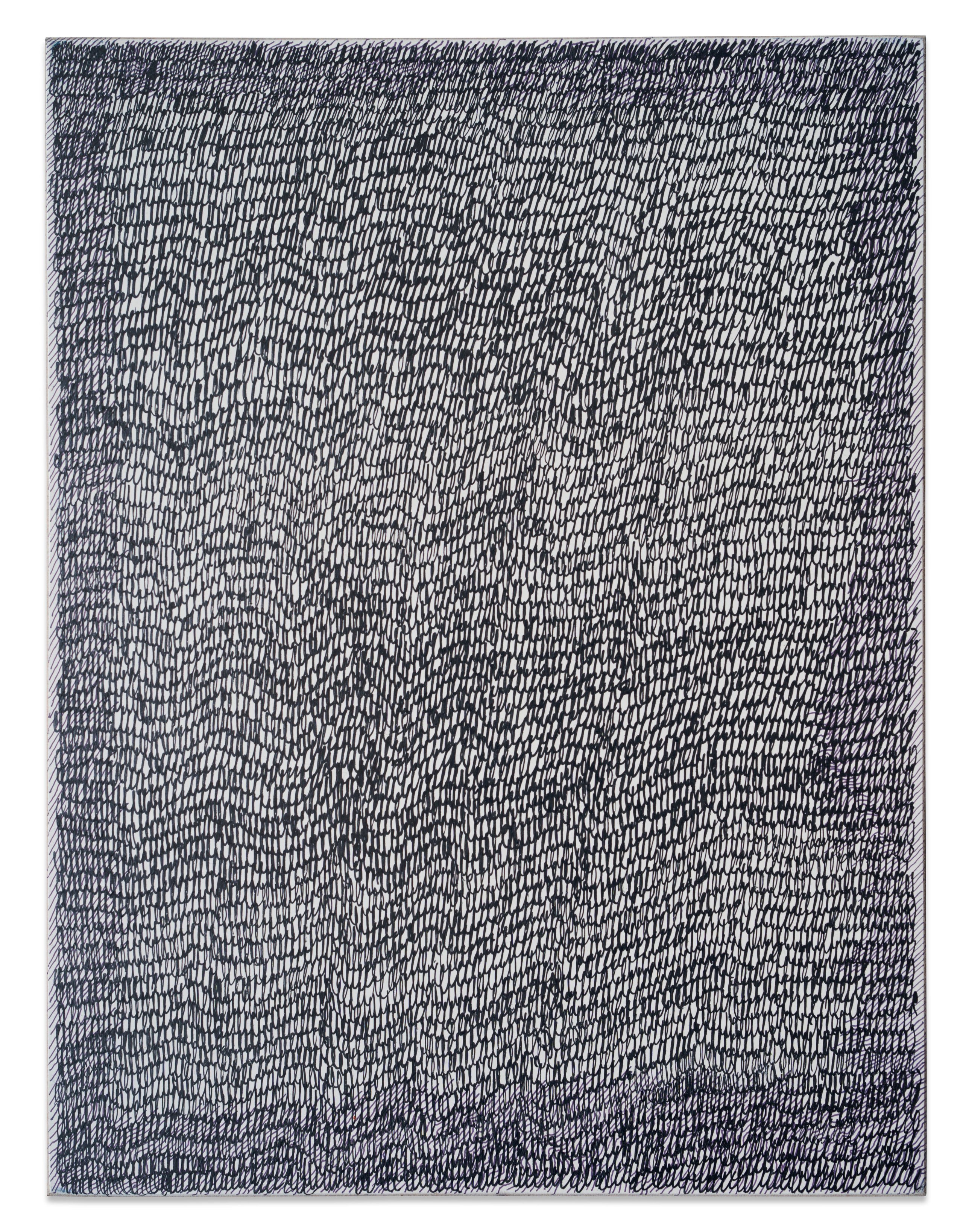 Score No2404, 2024, ink on mdf, 25 × 19 cm